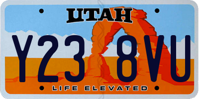 UT license plate Y238VU