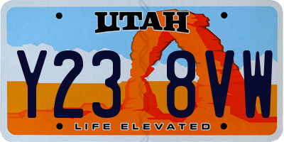 UT license plate Y238VW