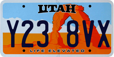 UT license plate Y238VX