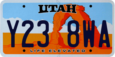 UT license plate Y238WA