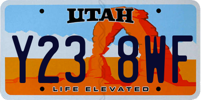 UT license plate Y238WF