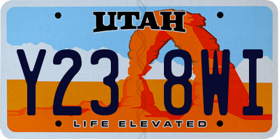 UT license plate Y238WI