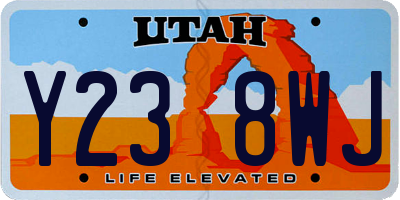 UT license plate Y238WJ