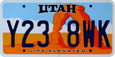 UT license plate Y238WK