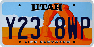 UT license plate Y238WP