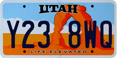 UT license plate Y238WQ