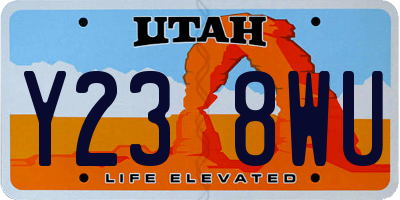 UT license plate Y238WU