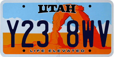 UT license plate Y238WV