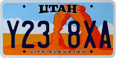 UT license plate Y238XA