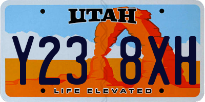 UT license plate Y238XH