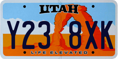 UT license plate Y238XK