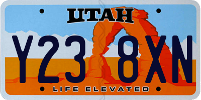 UT license plate Y238XN