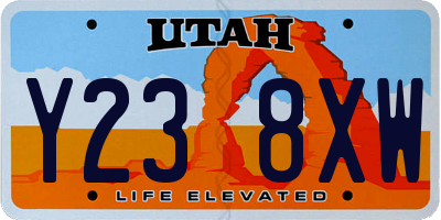 UT license plate Y238XW