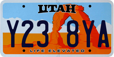 UT license plate Y238YA