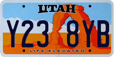 UT license plate Y238YB