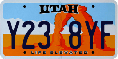 UT license plate Y238YF