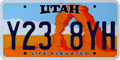UT license plate Y238YH