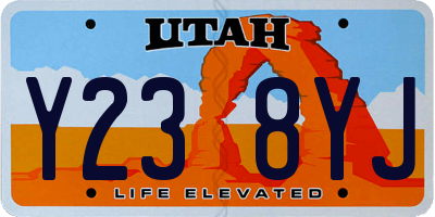 UT license plate Y238YJ