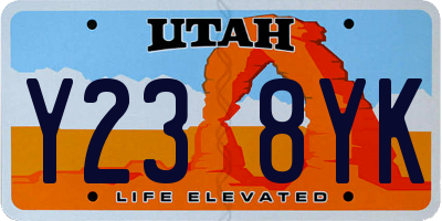 UT license plate Y238YK