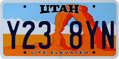 UT license plate Y238YN