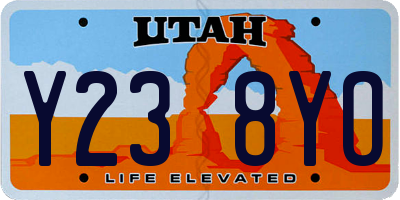 UT license plate Y238YO