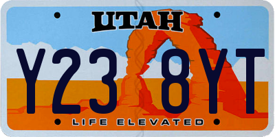 UT license plate Y238YT