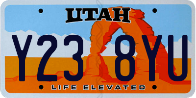 UT license plate Y238YU
