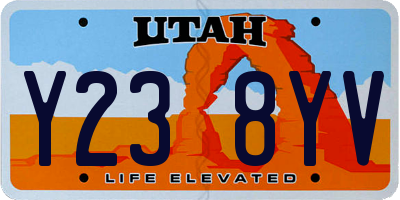 UT license plate Y238YV