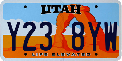 UT license plate Y238YW