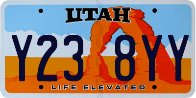 UT license plate Y238YY