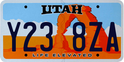 UT license plate Y238ZA