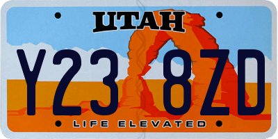 UT license plate Y238ZD