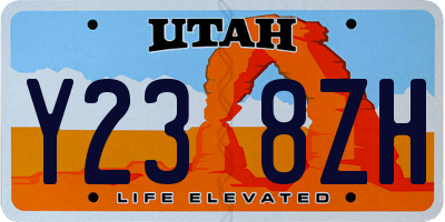 UT license plate Y238ZH