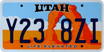 UT license plate Y238ZI