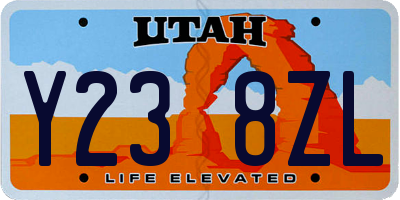 UT license plate Y238ZL