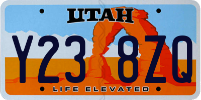 UT license plate Y238ZQ