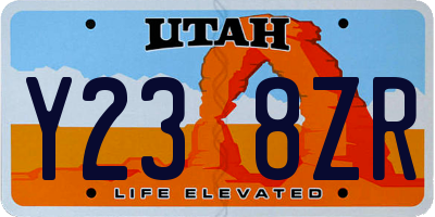 UT license plate Y238ZR