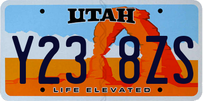 UT license plate Y238ZS