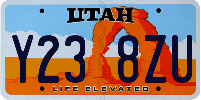 UT license plate Y238ZU