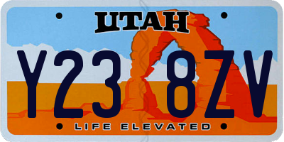 UT license plate Y238ZV
