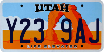 UT license plate Y239AJ