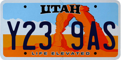 UT license plate Y239AS