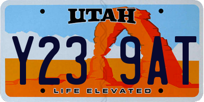 UT license plate Y239AT