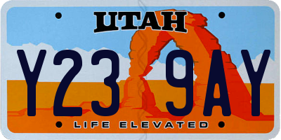 UT license plate Y239AY