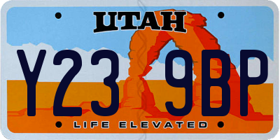 UT license plate Y239BP
