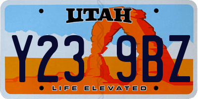 UT license plate Y239BZ