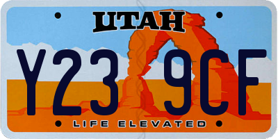 UT license plate Y239CF