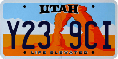 UT license plate Y239CI