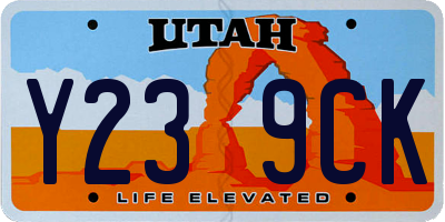 UT license plate Y239CK