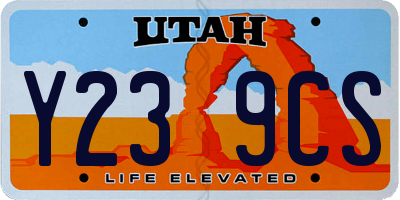 UT license plate Y239CS